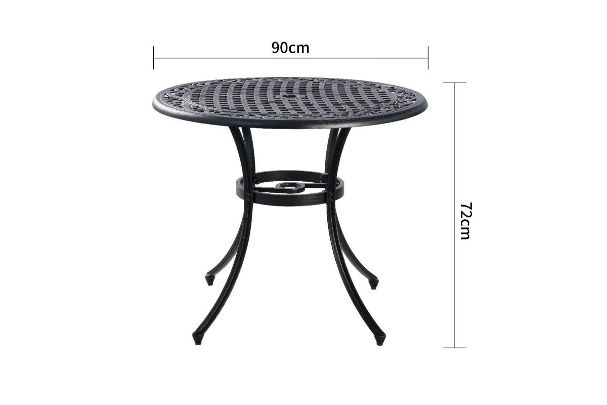 Marco Aluminium 90cm table - Outdoorium