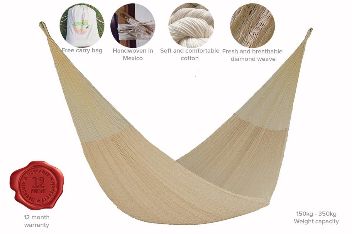 Mayan Legacy Bed Cotton hammock - Classic in Marble colour | Outdoorium