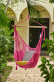Mayan Legacy Extra Large Outdoor Cotton Mexican Hammock Chair in Mexican Pink Colour | Home & Garden > Hammocks
