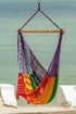 Mayan Legacy Extra Large Outdoor Cotton Mexican Hammock Chair in Rainbow Colour | Outdoorium