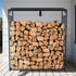Metal Log Storage Shed Outdoor Firewood Rack Holder | Outdoorium