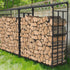 Metal Log Storage Shed Outdoor Firewood Rack Holder | Outdoorium