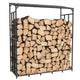 Metal Log Storage Shed Outdoor Firewood Rack Holder | Outdoorium