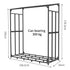 Metal Log Storage Shed Outdoor Firewood Rack Holder | Outdoorium