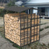 Metal Log Storage Shed Outdoor Firewood Rack Holder | Outdoorium
