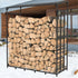 Metal Log Storage Shed Outdoor Firewood Rack Holder | Outdoorium