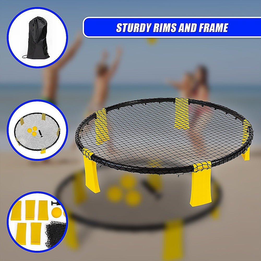 Mini Volleyball Set Outdoor Game Garden Beach Net Ball Kit Sport Toys - Outdoorium