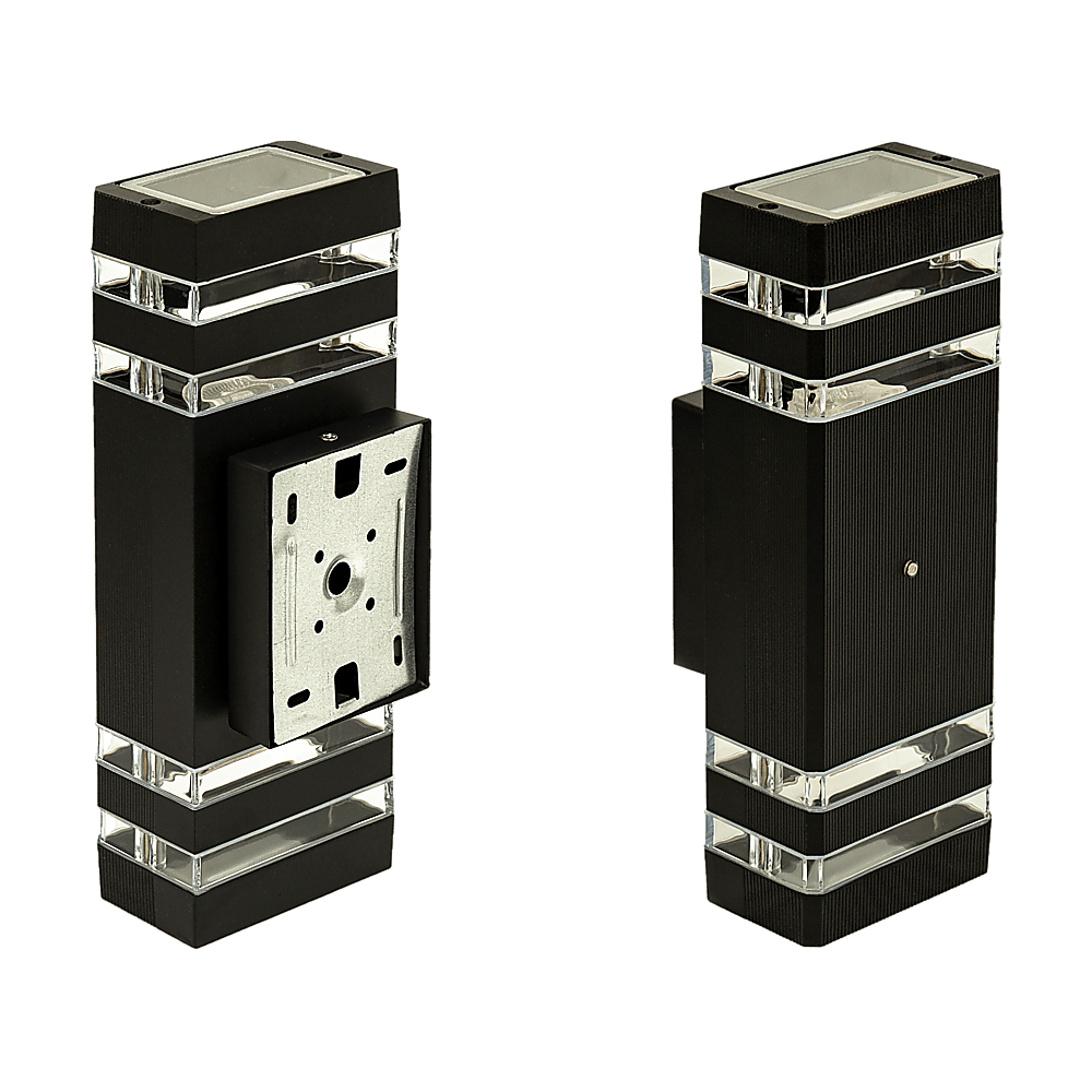 Modern 12" LED Up Down Wall Light dual Lamp Fixtures Outdoor Dusk to Dawn Sensor | Outdoorium