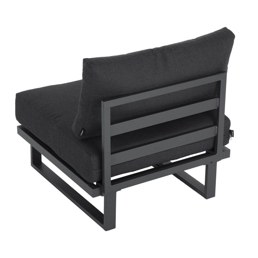 Modern Outdoor 7 Piece Lounge Set with Slatted Polywood Design Tables | Outdoorium