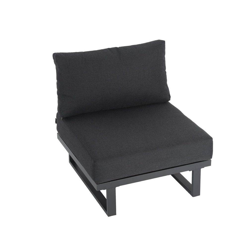 Modern Outdoor 7 Piece Lounge Set with Slatted Polywood Design Tables | Outdoorium