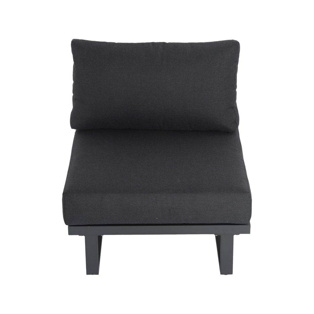 Modern Outdoor 7 Piece Lounge Set with Slatted Polywood Design Tables | Outdoorium