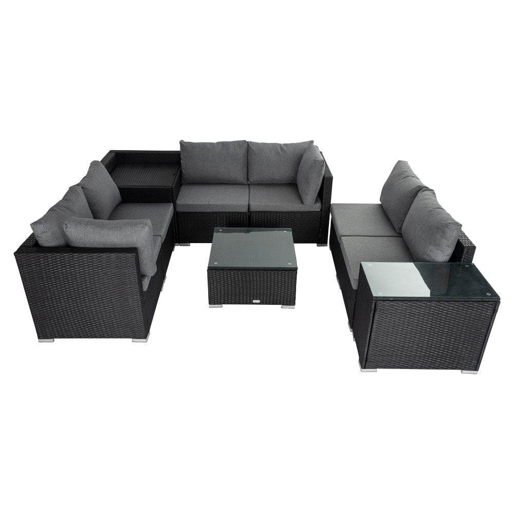 Modular Outdoor Lounge Set - 9pcs Sofa, Armchairs and Coffee Table | Outdoorium