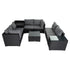 Modular Outdoor Lounge Set - 9pcs Sofa, Armchairs and Coffee Table | Outdoorium
