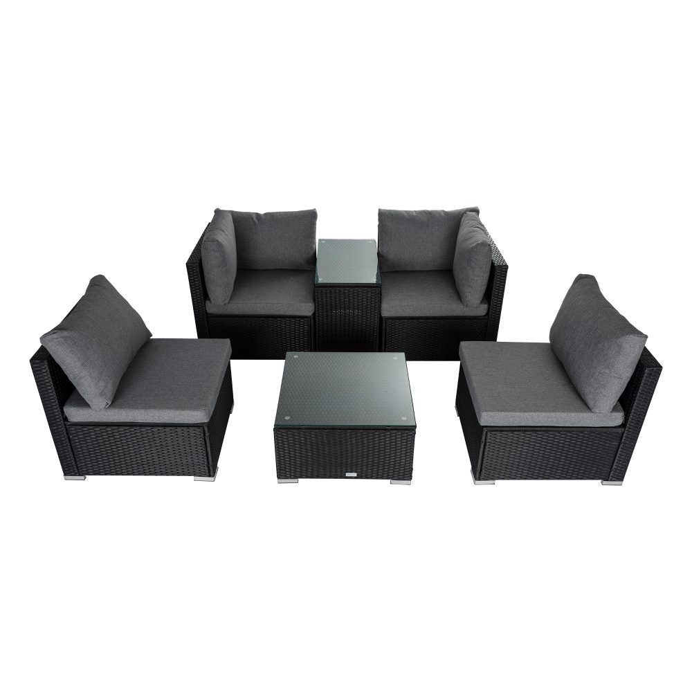 Modular Outdoor Lounge Set - 9pcs Sofa, Armchairs and Coffee Table | Outdoorium