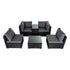 Modular Outdoor Lounge Set - 9pcs Sofa, Armchairs and Coffee Table | Outdoorium