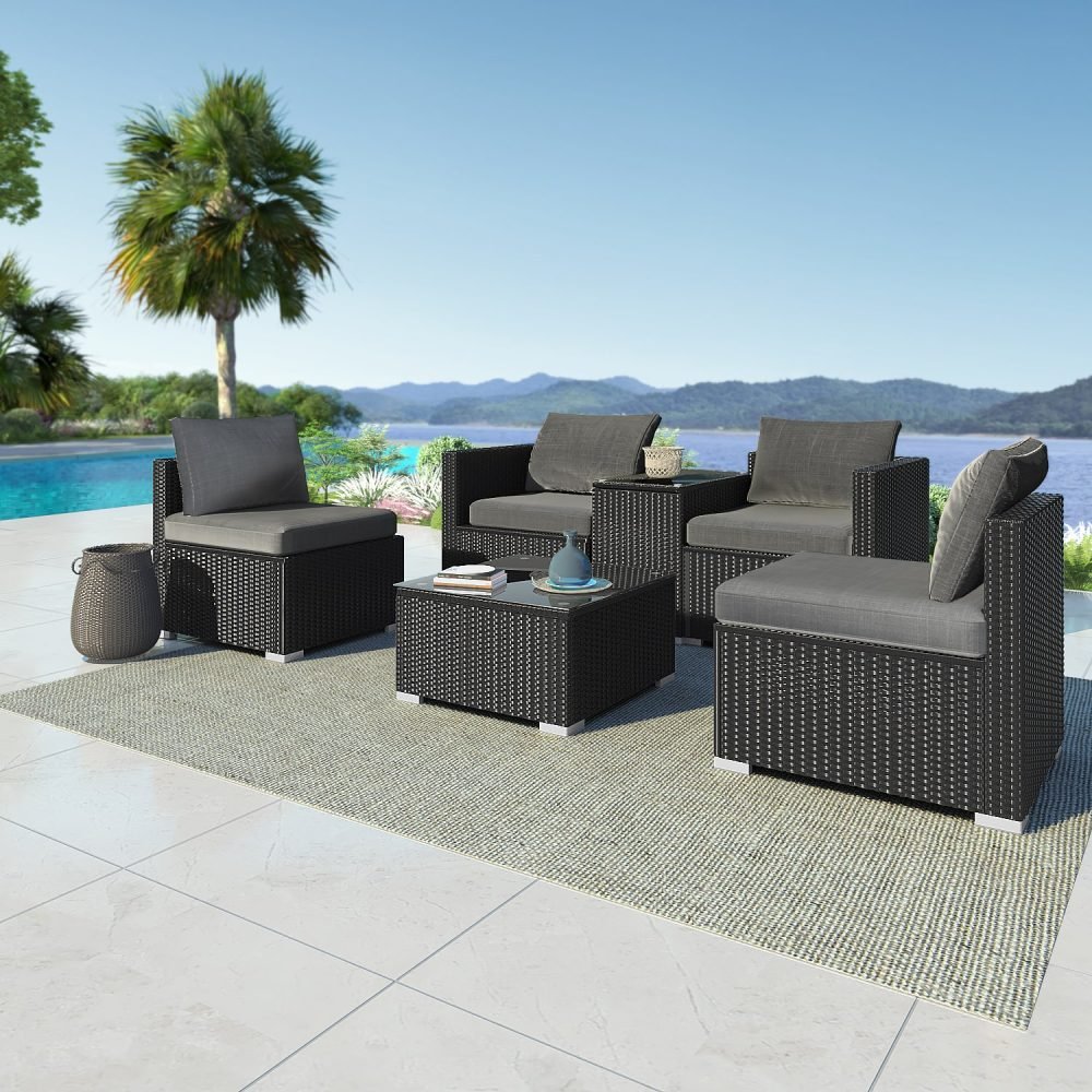 Modular Outdoor Wicker Lounge Set | Outdoorium
