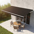 Motorised Outdoor Folding Arm Awning Retractable Sunshade Canopy Black 3.0m x 2.5m | Home & Garden > Shading
