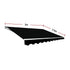 Motorised Outdoor Folding Arm Awning Retractable Sunshade Canopy Black 3.0m x 2.5m | Outdoorium
