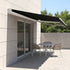 Motorised Outdoor Folding Arm Awning Retractable Sunshade Canopy Black 3.0m x 2.5m | Home & Garden > Shading