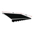 Motorised Outdoor Folding Arm Awning Retractable Sunshade Canopy Black 4.0m x 2.5m | Outdoorium
