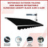 Motorised Outdoor Folding Arm Awning Retractable Sunshade Canopy Black 4.0m x 2.5m | Outdoorium