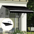 Motorised Outdoor Folding Arm Awning Retractable Sunshade Canopy Black 4.0m x 2.5m | Outdoorium