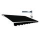 Motorised Outdoor Folding Arm Awning Retractable Sunshade Canopy Black 4.0m x 2.5m | Outdoorium