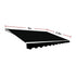 Motorised Outdoor Folding Arm Awning Retractable Sunshade Canopy Black 4.0m x 2.5m | Home & Garden > Shading > Awnings