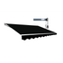Motorised Outdoor Folding Arm Awning Retractable Sunshade Canopy Black 4.0m x 3.0m | Outdoorium
