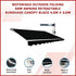 Motorised Outdoor Folding Arm Awning Retractable Sunshade Canopy Black 4.0m x 3.0m | Outdoorium