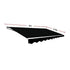 Motorised Outdoor Folding Arm Awning Retractable Sunshade Canopy Black 5.0m x 2.5m | Outdoorium