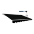 Motorised Outdoor Folding Arm Awning Retractable Sunshade Canopy Black 5.0m x 2.5m | Outdoorium