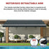 Motorised Outdoor Folding Arm Awning Retractable Sunshade Canopy Grey 3.0m x 2.5m | Outdoorium