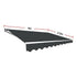 Motorised Outdoor Folding Arm Awning Retractable Sunshade Canopy Grey 4.0m x 2.5m | Outdoorium