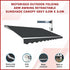 Motorised Outdoor Folding Arm Awning Retractable Sunshade Canopy Grey 5.0m x 3.0m | Outdoorium