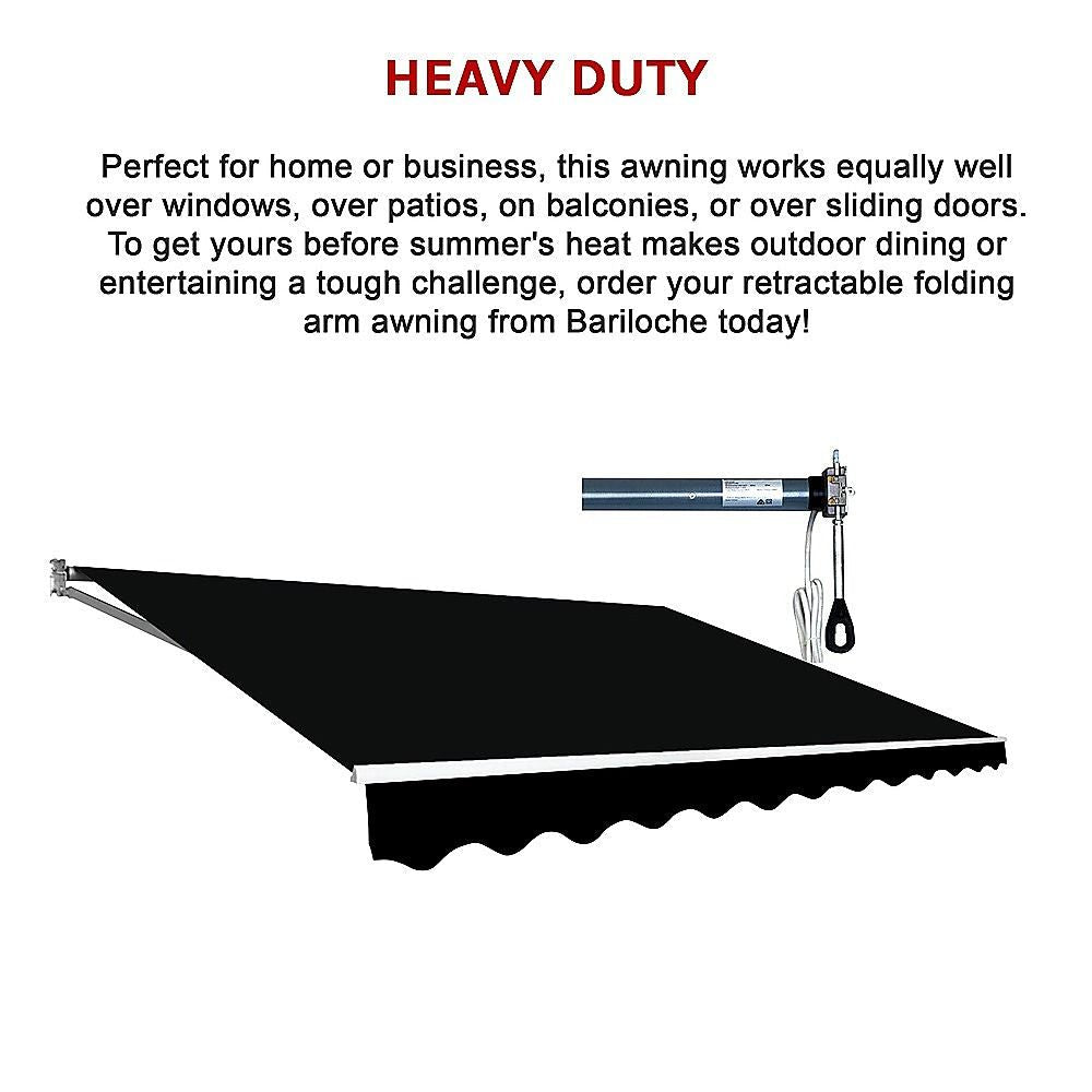 Motorised Retractable Awning – 4x2.5m Black Outdoor Shade – product image 7