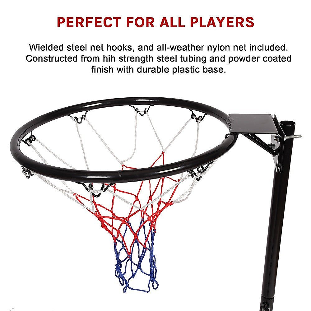 Netball Ring with Stand Portable Pole Height Adjustable | Outdoorium