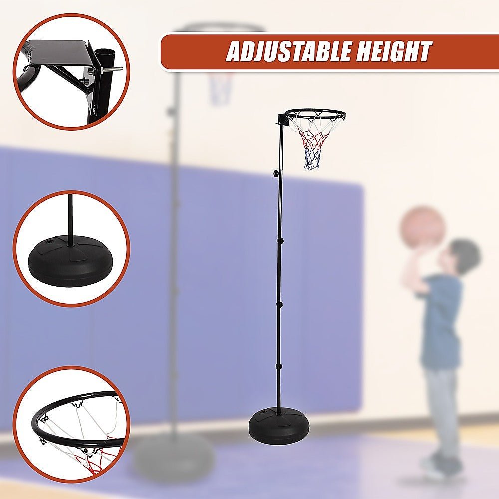 Netball Ring with Stand Portable Pole Height Adjustable - Outdoorium