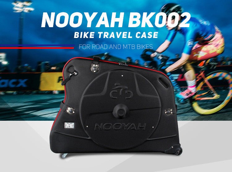 NOOYAH Bike Hard Shell Travel Case EVA Mountain MTB ebike Road Bike 700c Gravel Bike Tourer - BK002 in Black - Outdoorium