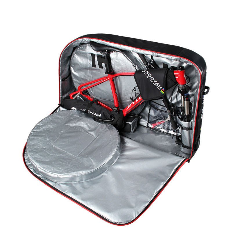 NOOYAH Bike Travel Bag Case Plane Boat Shipping Transport, Fits Cross Country All Mountain Bike, MTB, TT, Road Triathlon Bike 29er 700c - Outdoorium