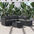 Ottoman - Style Outdoor Lounge Set in Black | Outdoorium
