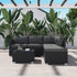 Ottoman - Style Outdoor Lounge Set in Black | Outdoorium