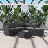 Ottoman - Style Outdoor Lounge Set in Black | Outdoorium