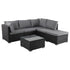 Ottoman - Style Outdoor Lounge Set in Black | Outdoorium