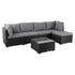 Ottoman - Style Outdoor Lounge Set in Black | Outdoorium