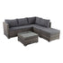 Ottoman - Style Outdoor Lounge Set in Grey | Outdoorium