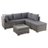 Ottoman - Style Outdoor Lounge Set in Grey | Outdoorium