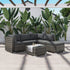 Ottoman - Style Outdoor Lounge Set in Grey | Outdoorium