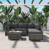 Ottoman - Style Outdoor Lounge Set in Grey | Outdoorium