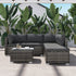 Ottoman - Style Outdoor Lounge Set in Grey | Outdoorium
